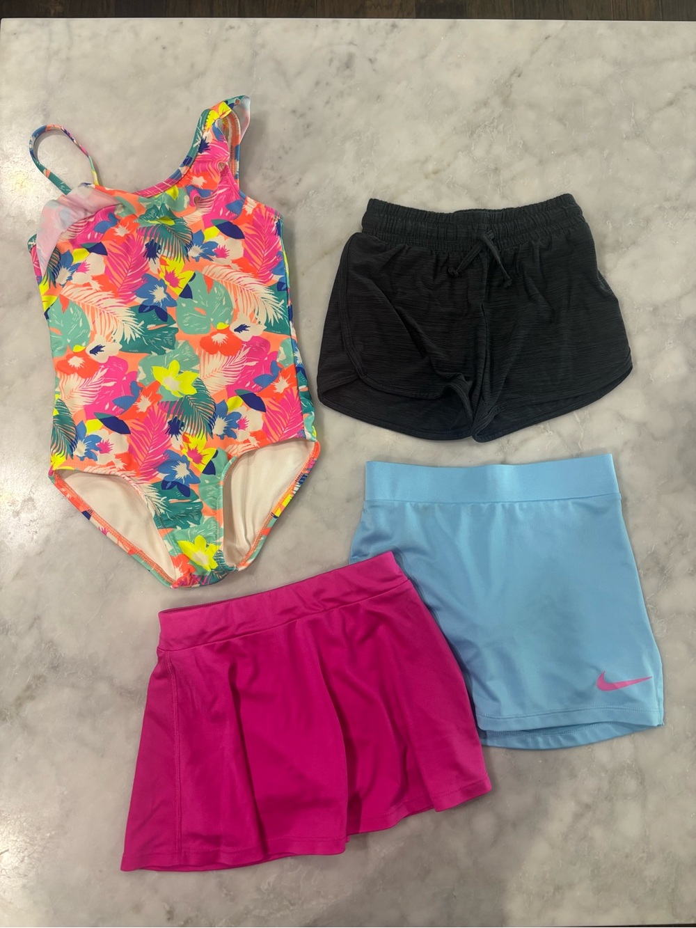 Girls Summer Bundle- Skort, Shorts, Swim. Nike, Cat & Jack